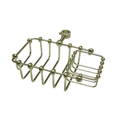 Kingston Brass 7" Riser Mount Soap Basket, Brushed Nickel CC2148